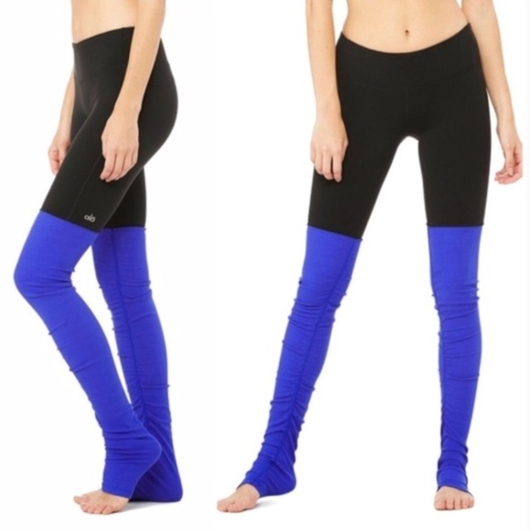 ALO Yoga Pants - Alo Goddess Ruched Royal Blue Leggings